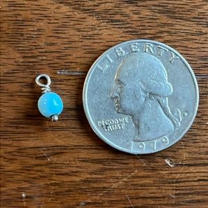 James Avery Light Blue Glass Enhancer Bead